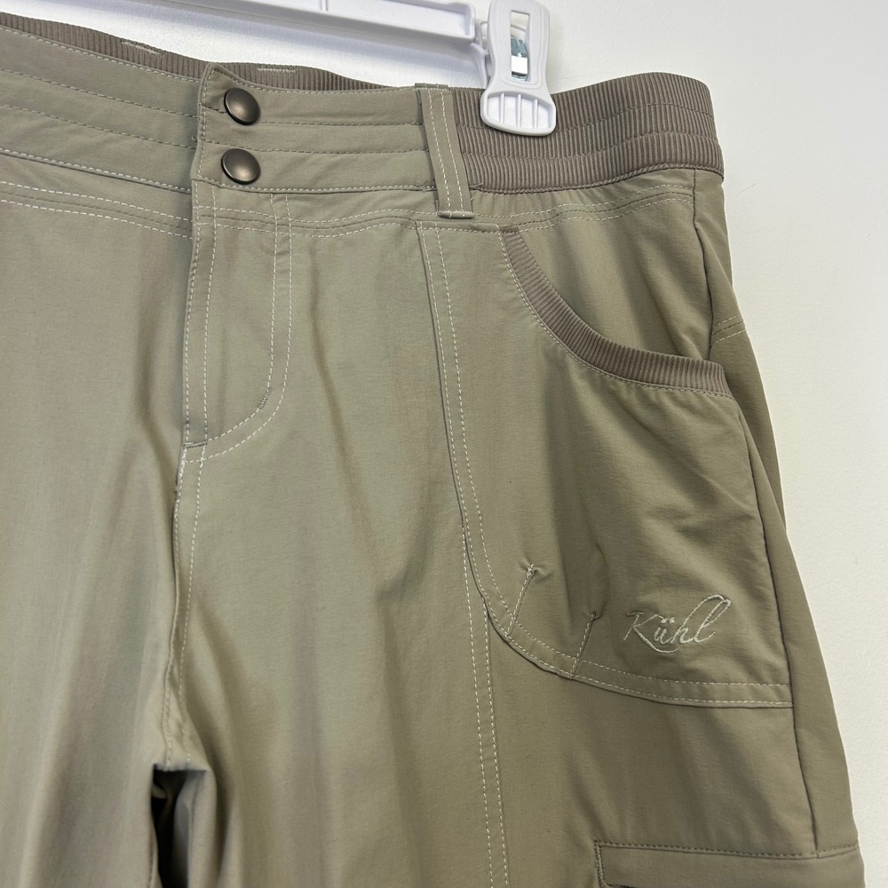 Kuhl Bermuda Cargo Hiking Shorts Women's 12 Tan Outdoors Camping Capris Fishing - Picture 3 of 8